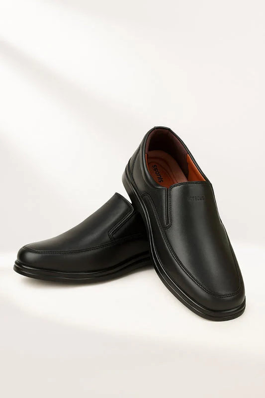 Men's Black Formal Slip-On Comfort Shoe